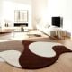 Handcrafted Brown Organic Abstract Living Room Rug